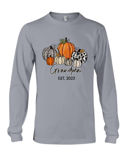 Pumpkin Grandma Est Year And Kids CTH01