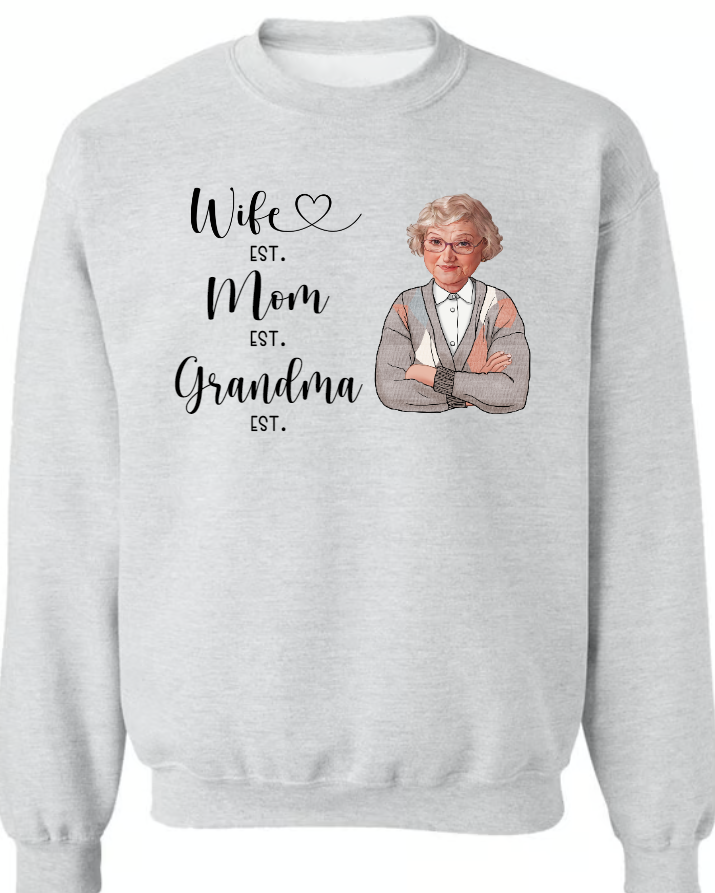 Wife Mom Grandma Est Year And Custom Photo CTH01