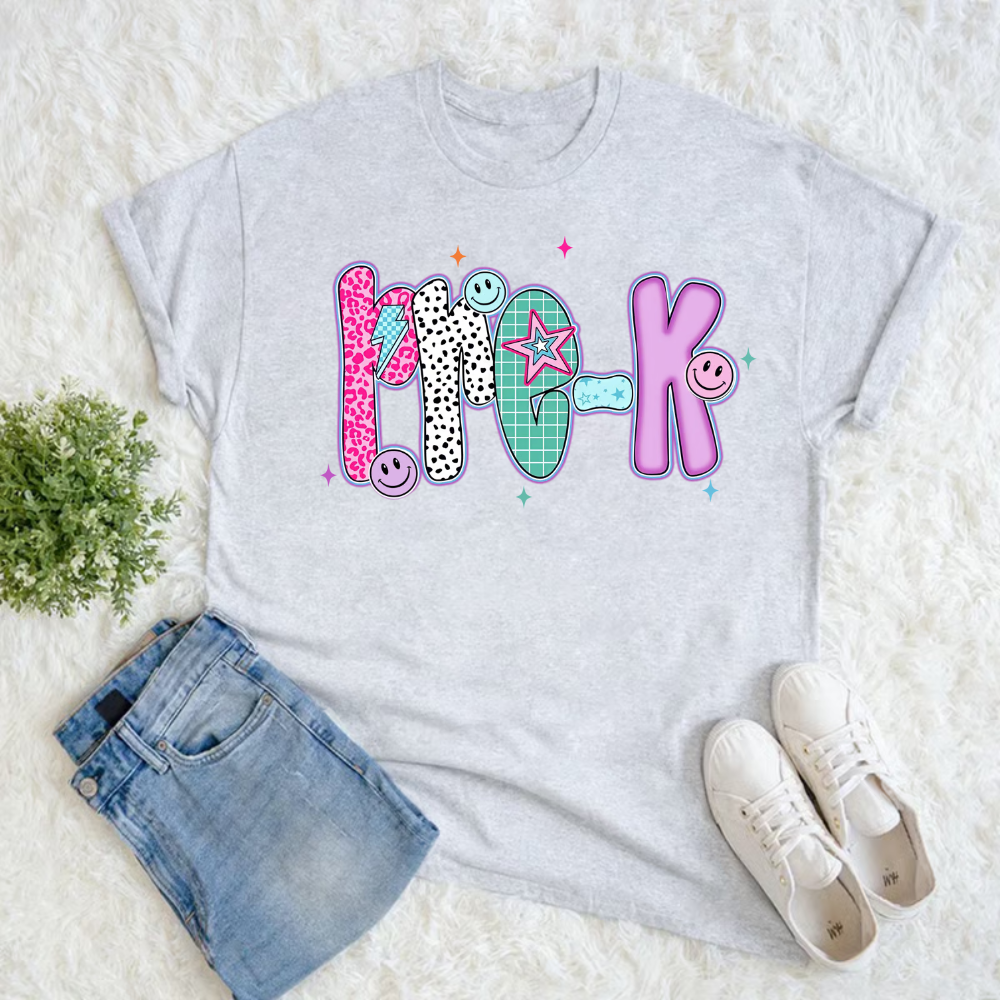 Preppy Back to School Pre-k 1st/2nd/3rd Grade First Day of School Shirt