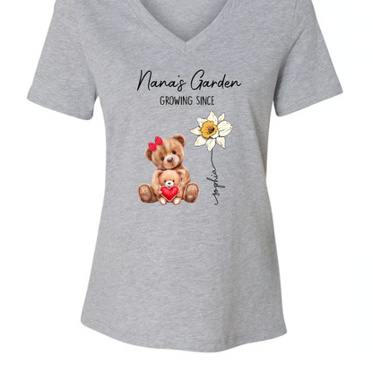 Nana's Garden Bear Shirt, Custom Grandma With Kid, Mother's Day Gift TH