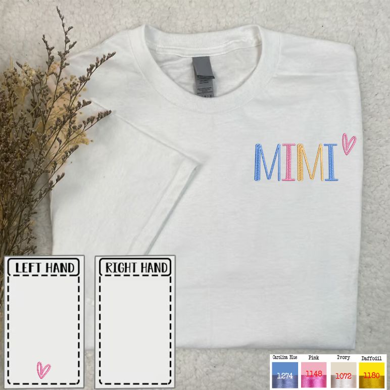 Custom Embroidered Grandma Trend 2024 T-Shirt T-Shirt