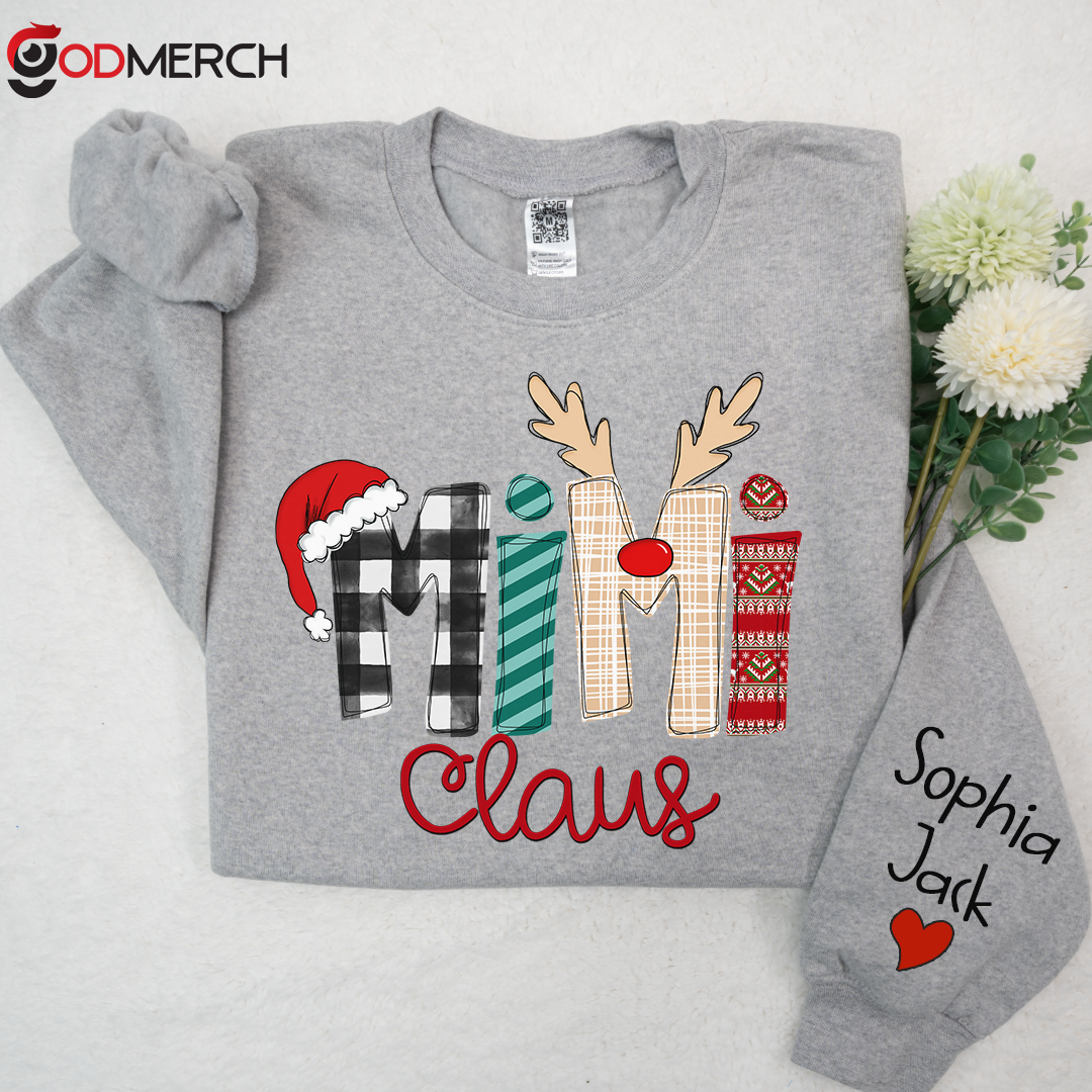 Christmas Mimi Claus Sweatshirt , 2023 Christmas Sweatshirt Sweatshirt