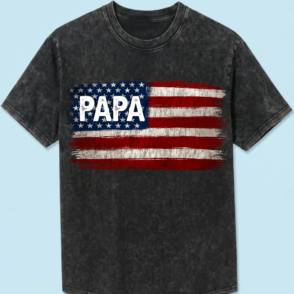 Personalized Papa and Grandkids Patriotic USA 250th Anniversary, Fathers Day Birthday Gift