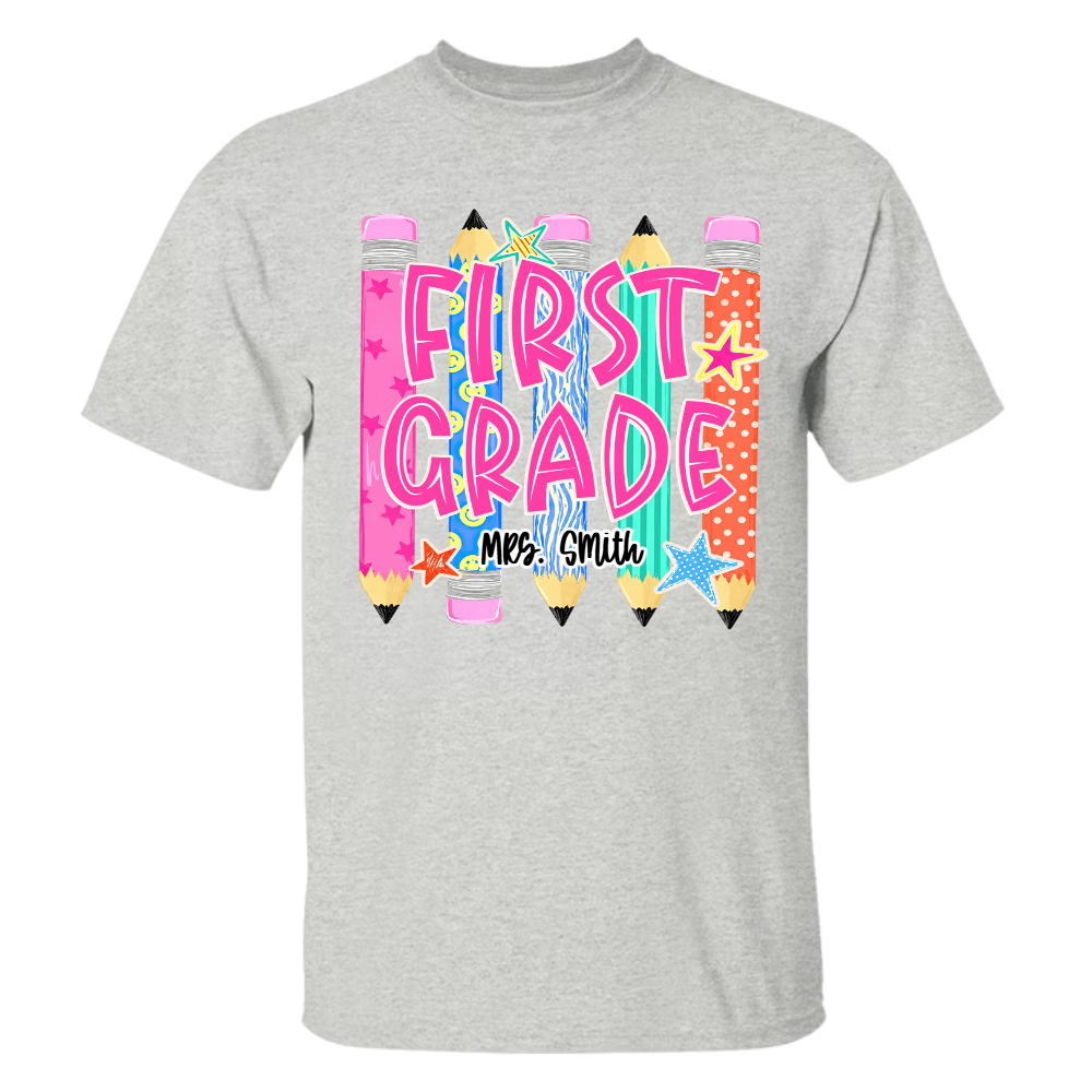 Custom Grade Level, KidsTeam, Pre-K To Fifth Grade Back To School Shirt