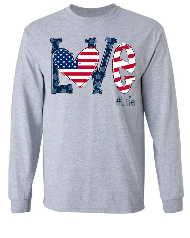 Personalized Love Gigi Life American Flag T-Shirt