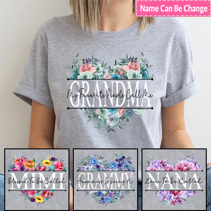 Mother's Day Gift, Flower Heart Gift for Grandma Nana Mimi CTH01