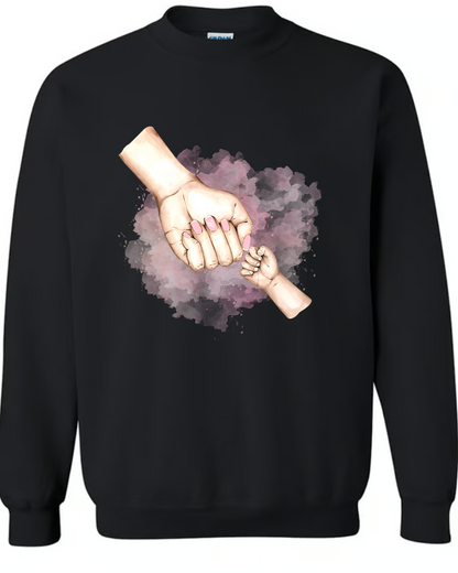 Personalized Grandma Kids Holds Grandma Hand Watercolor TH