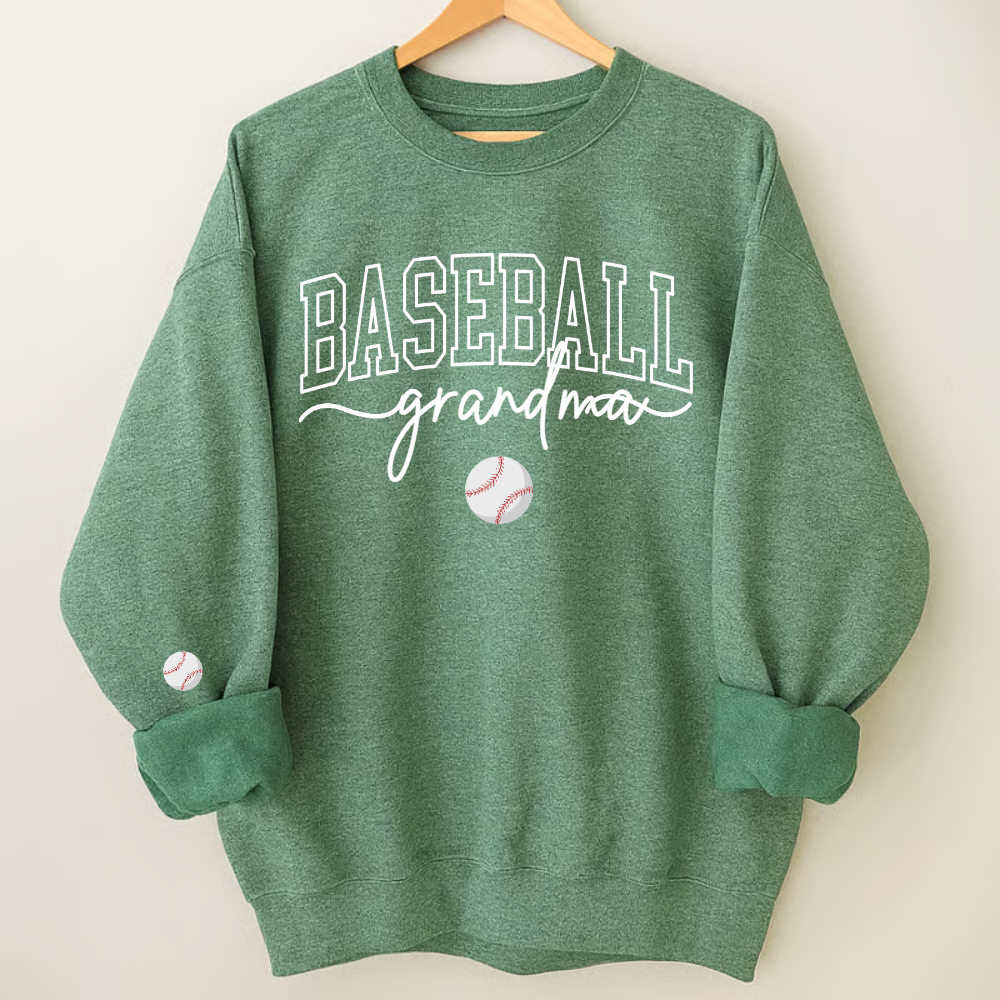 Personalized Sports Mimi Sweatshirt With Grandkids Names, Custom Athletics Grandma Pullover