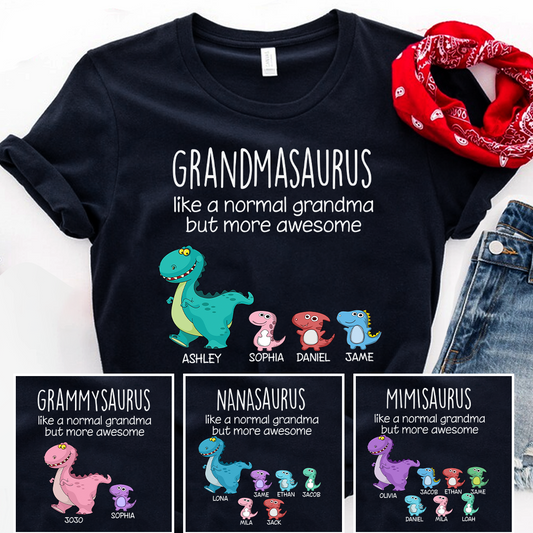 Grandma Saurus Grandma And Grandkids Custom