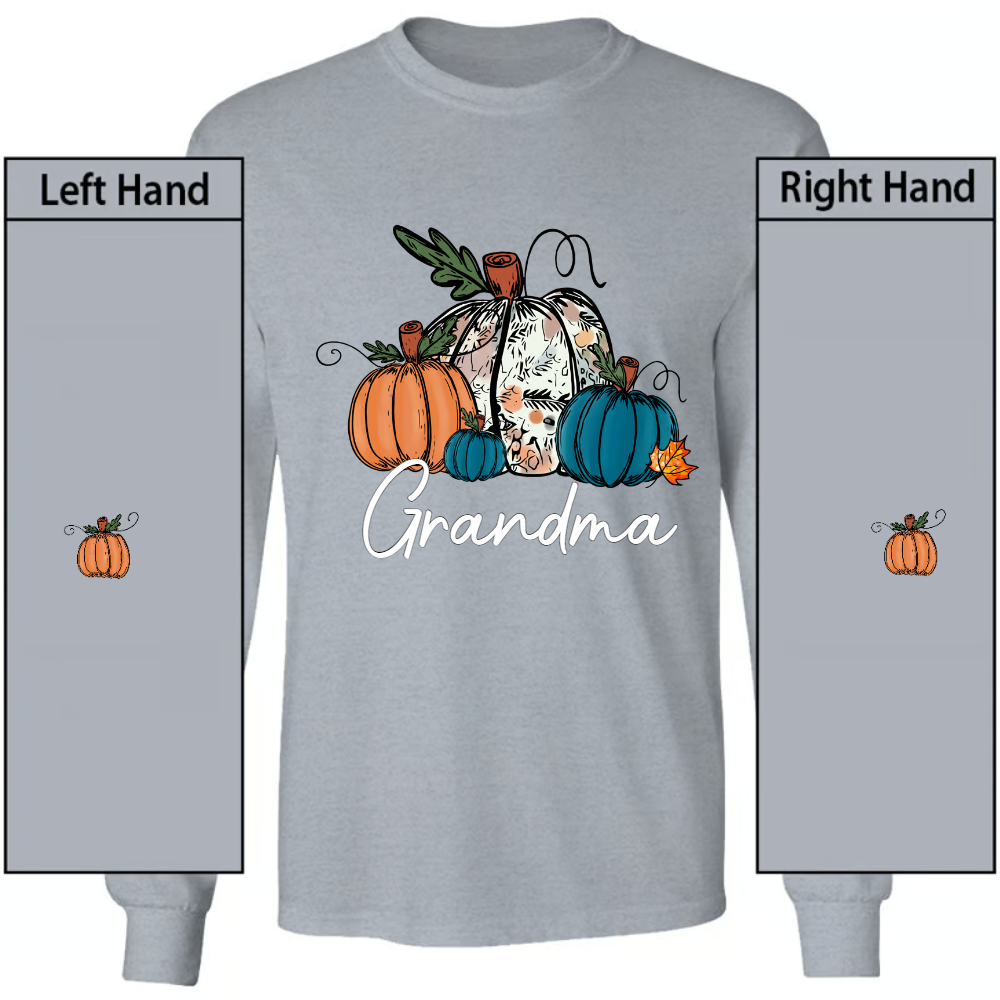 Fall Pumpkin Grandma Est Year And Kids CTH01 Sweatshirt