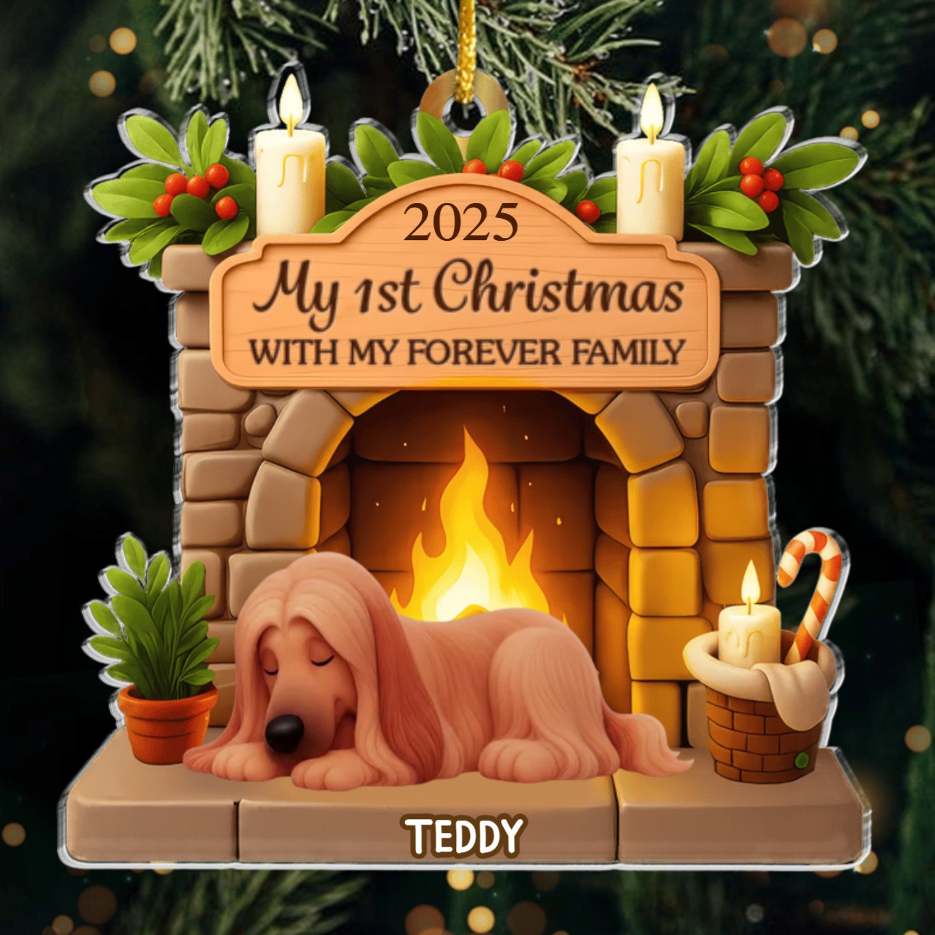 Personalized Afghan Hound Acrylic Ornament, Custom Pet Design, Unique Christmas Gift for Dog Moms, Dads & Animal Lovers Ornament