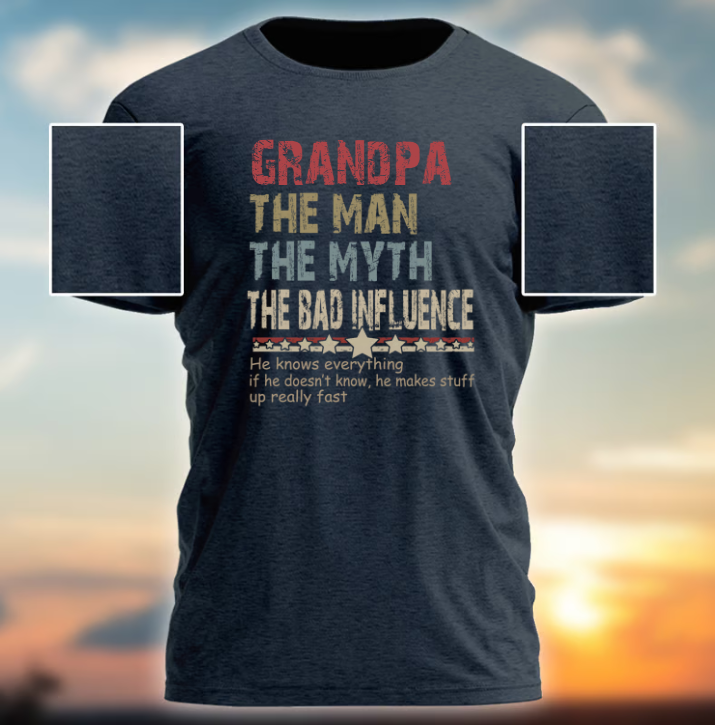 Custom Pop-Pop legend influence  T-Shirt