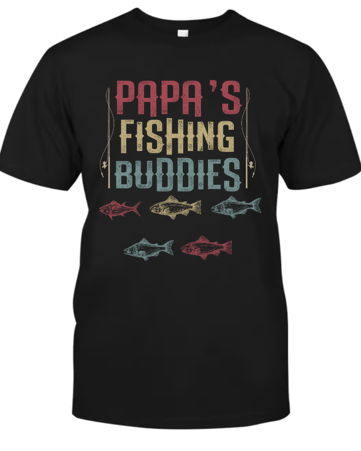 Papa's Fishing Buddies And Kids Names, Father's Day