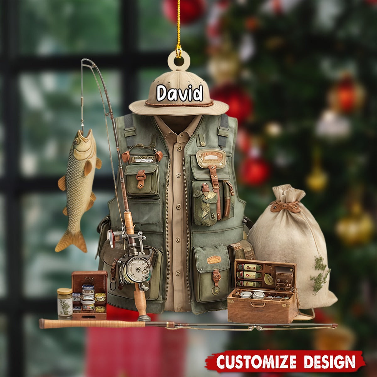 Personalized Fishing Ornament