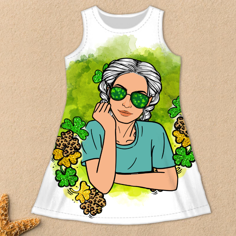 Sleeveless Dress Text Sleeveless Dress