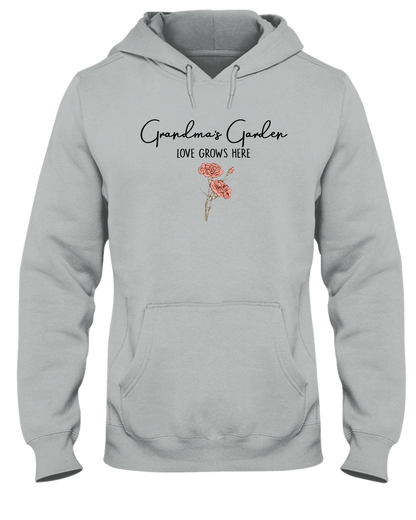 Grandma's Garden Flower LOVE GROWS HERE T Shirt