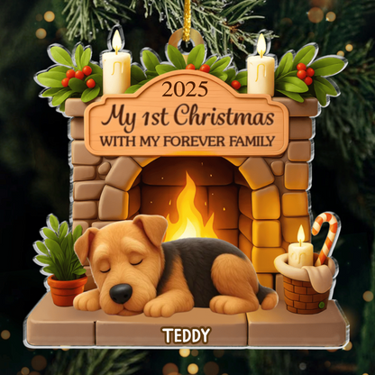 Custom Airedale Acrylic Ornament, Custom Pet Design, Unique Christmas Gift for Dog Moms, Dads & Animal Lovers Ornament