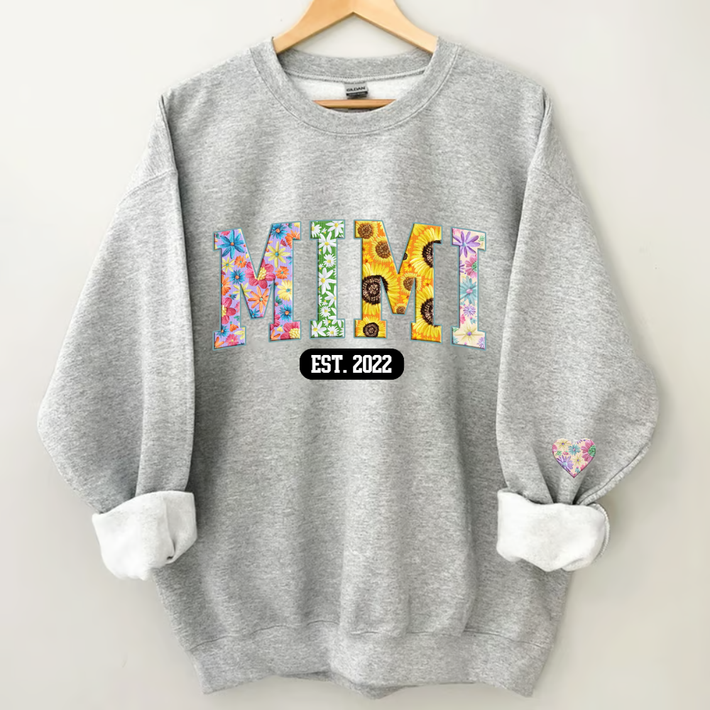 Personalized Mimi Est With Grandkids Trend 2024 Sweatshirt