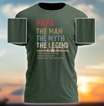Custom Dad The Man The Myth The Bad Influence T-Shirt