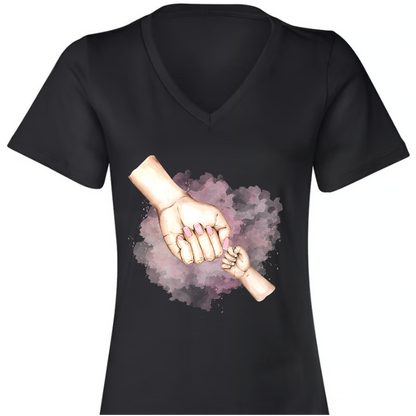 Personalized Grandma Kids Holds Grandma Hand Watercolor TH