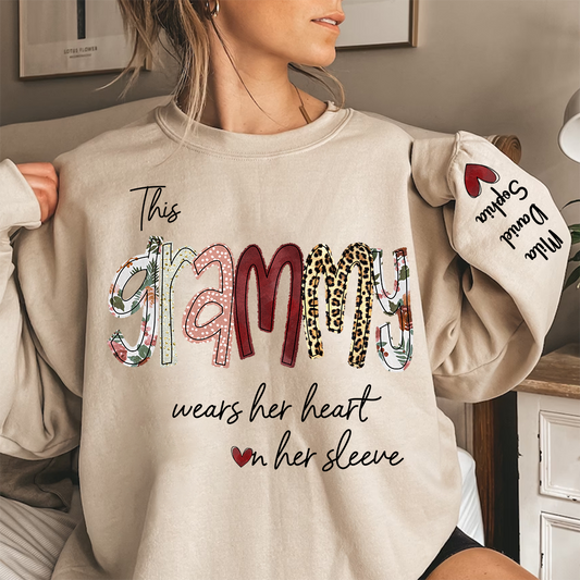 Valentine Grammy And Kids Heart CTH01 Sweatshirt