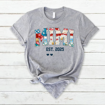 Mimi Flower America Flag Patriotic 4TH of July Gift