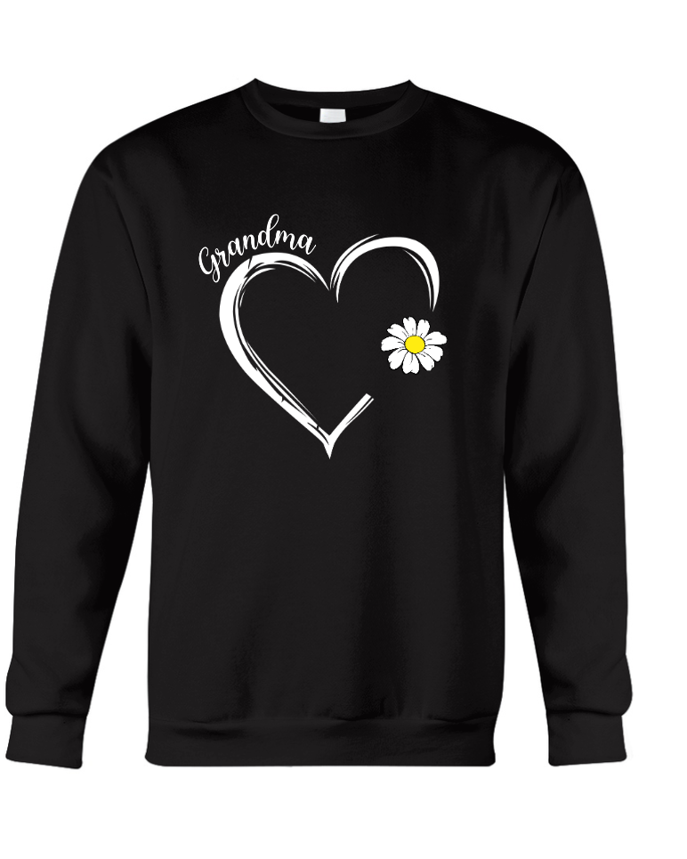 Grandma Daisy Heart Shirt, Custom Grandma With Kids, Mother's Day TH