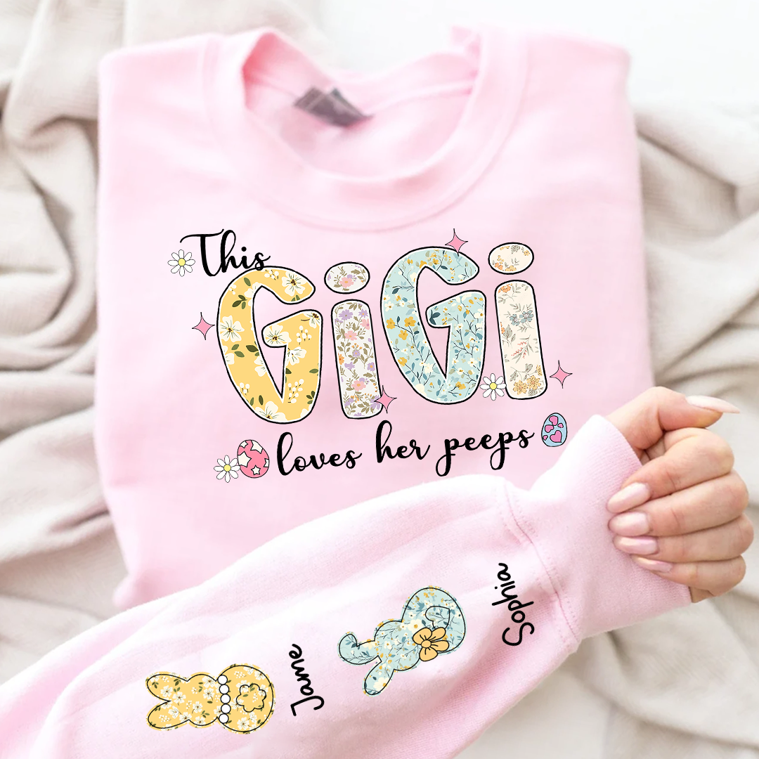 This Mimi Loves Her Peeps Personalized Mimi Gigi Grandma and Grandkids