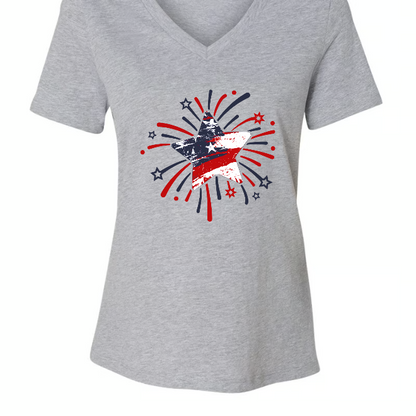 Mom and Kids Firework American Flag CTH01