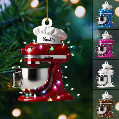 Personalized Mixer Ornament 2025 – Custom Name KitchenAid Mixer Christmas Ornament, Gift for Bakers & Chefs Ornament