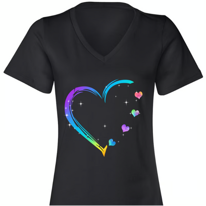 Grandma And Grandkids Hearts Paint Splatter T-Shirt