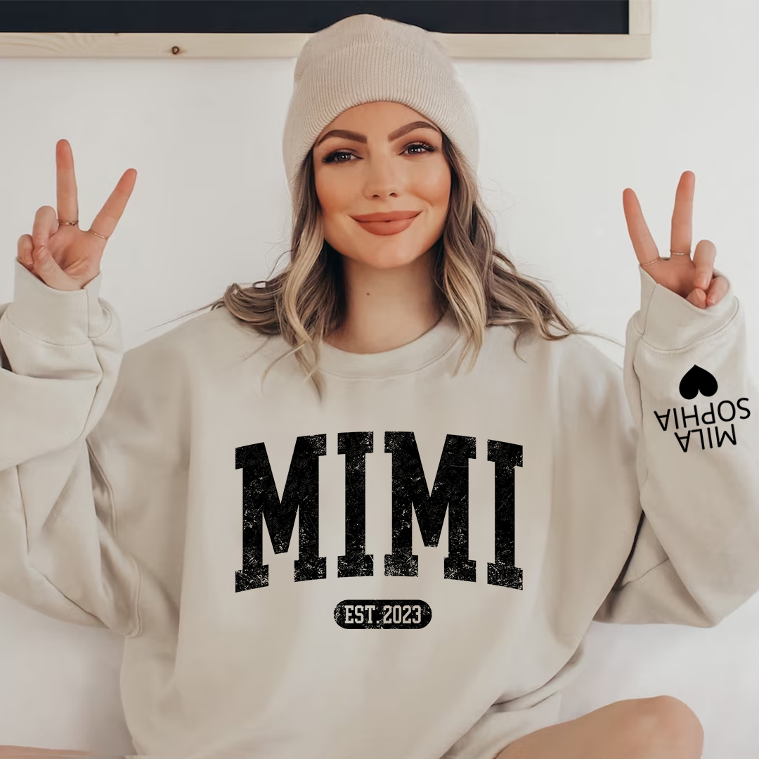 Personalized Mimi Est And Grandkids Sweatshirt