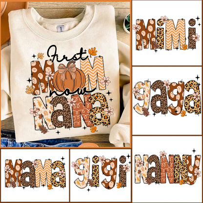 Autumn Pumpkin Mom Nana And Grandkids Custom