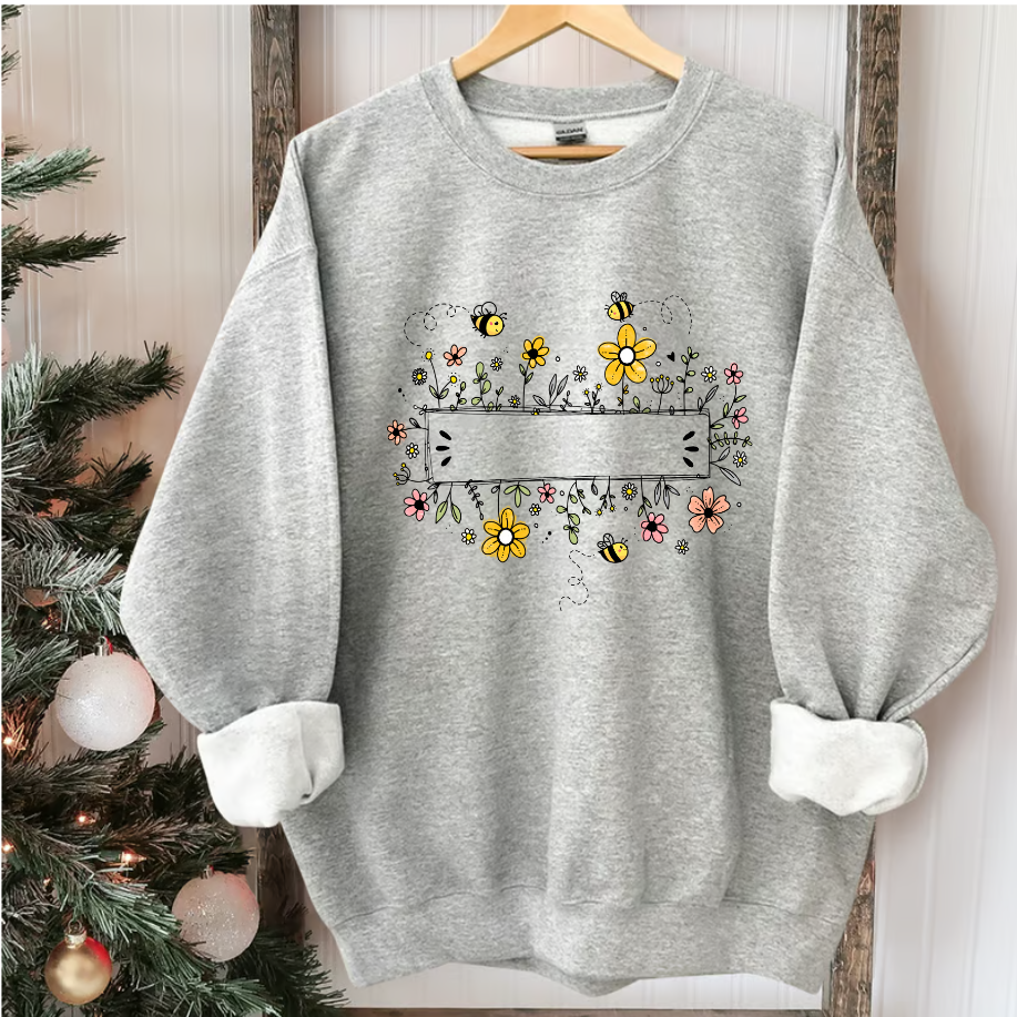 Personalized Grandma Flower Bee And Grandkids Custom Names