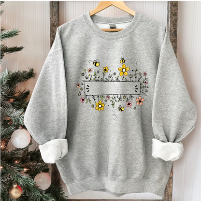 Personalized Grandma Flower Bee And Grandkids Custom Names