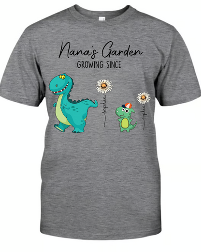 Nana's Garden Nana Saurus And Kids Custom Copy