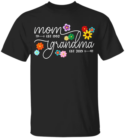 Mom Grandma Est Flower Color With Grandkids Mothers Day Gift