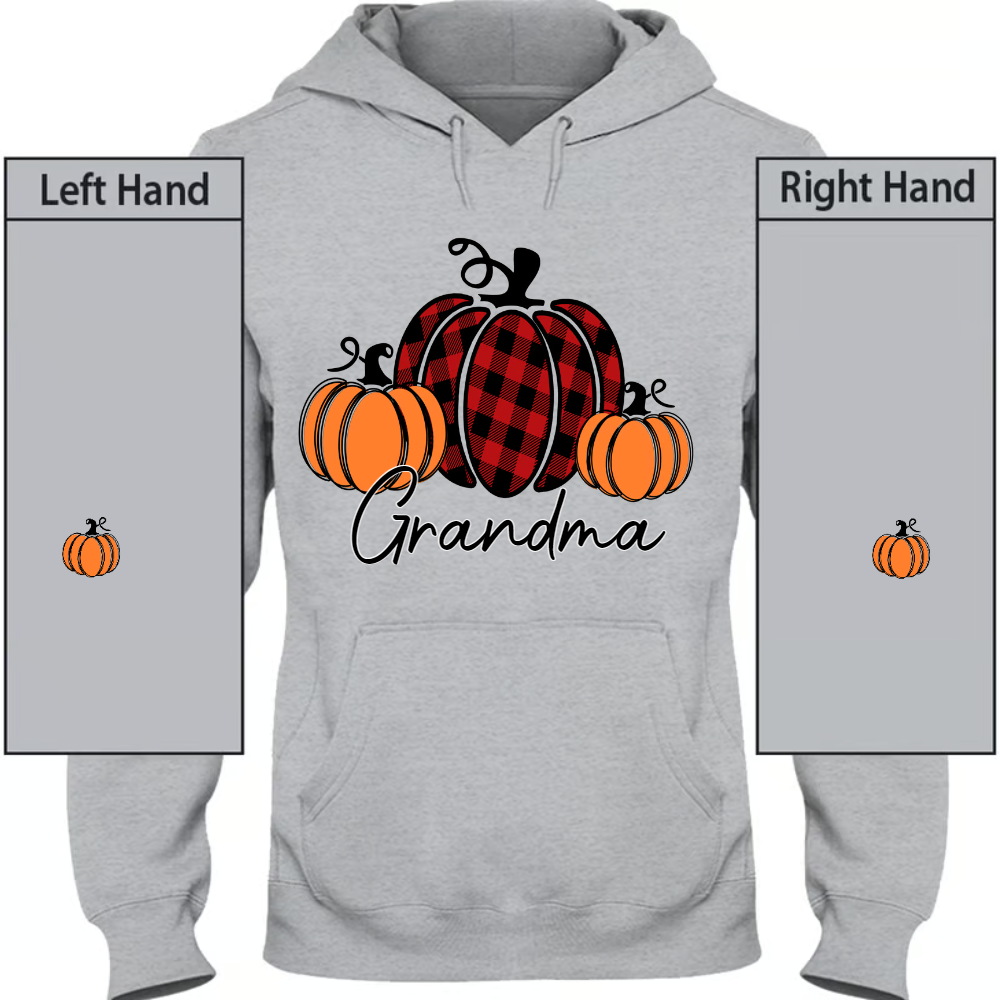 Fall Pumpkin Grandma Est Year And Kids CTH01 Sweatshirt