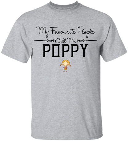 My Favourite People Call Me Poppy, Custom Poppy And Kids, Grandpa Gift TH