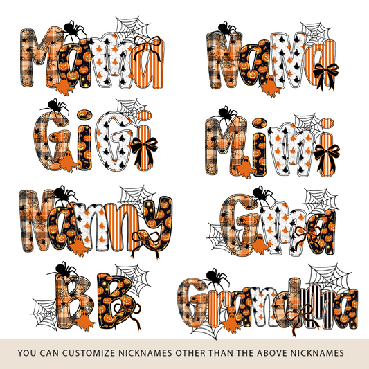 Halloween Mimi Spooky Custom Mimi And Grandkids Shirt