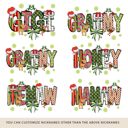 Personalized Grandma And Grandkids Best Gift Christmas Sweatshirt