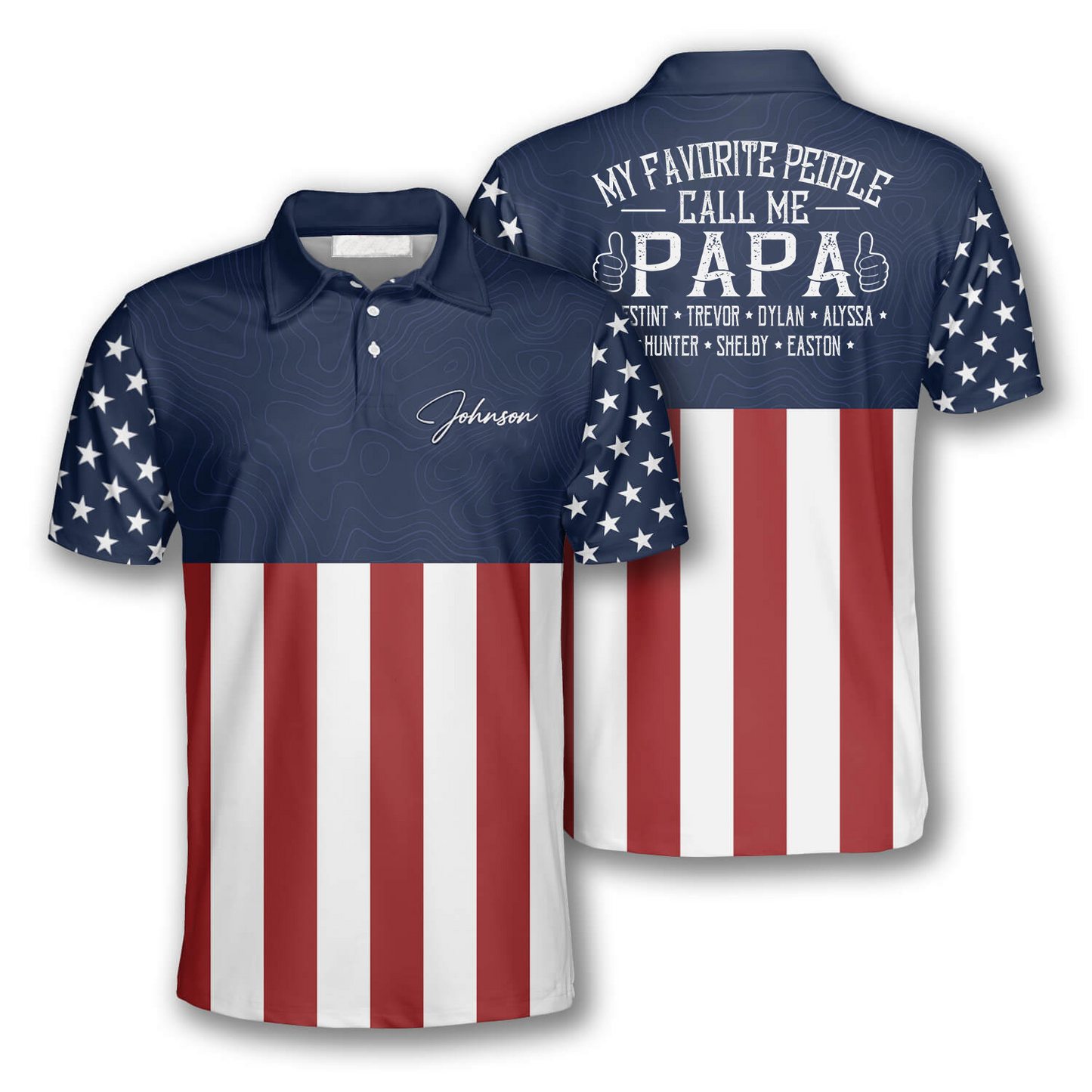 My Favorite People Call Me Grandpa Polo Shirt, Father's Day Gift For Dad, For Grandpa, For Husband