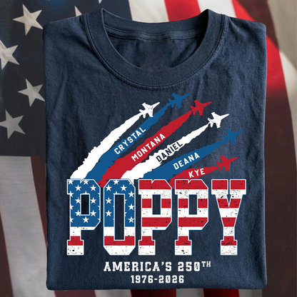 American Papa and Grandkids Father's Day Gift America USA 250th Comfort Colors® T-shirt