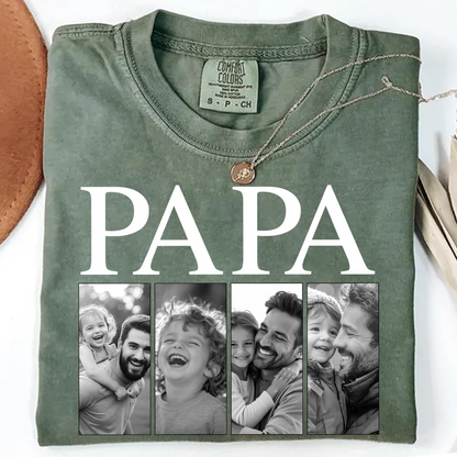 Custom Grandpa Photo Shirt – Personalized Gift for Grandpa, Grandfather, Papa – Kids Photo Shirt for Holiday & Father's Day