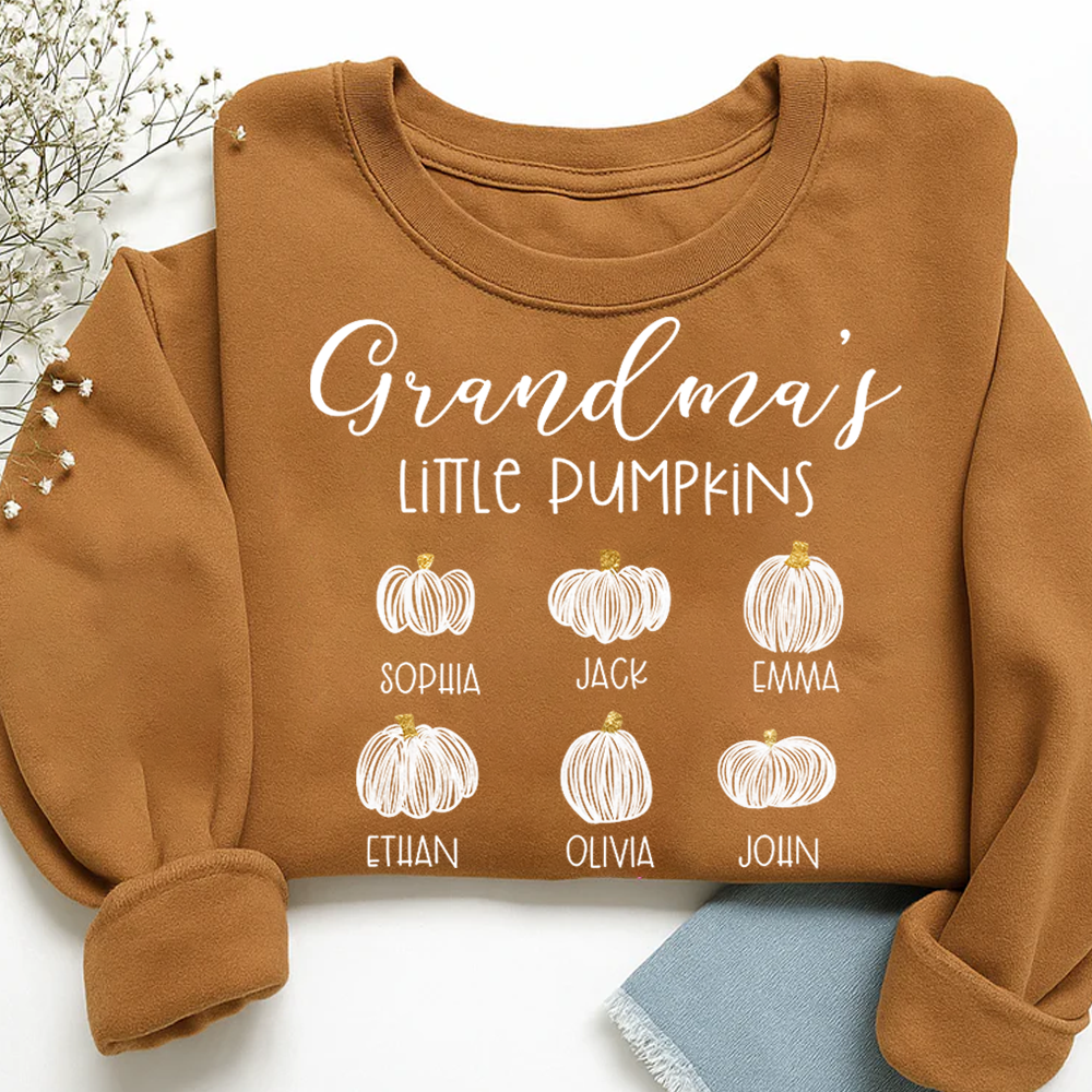 Grandma's Little Pumpkins And Grandkids Sweatshirt