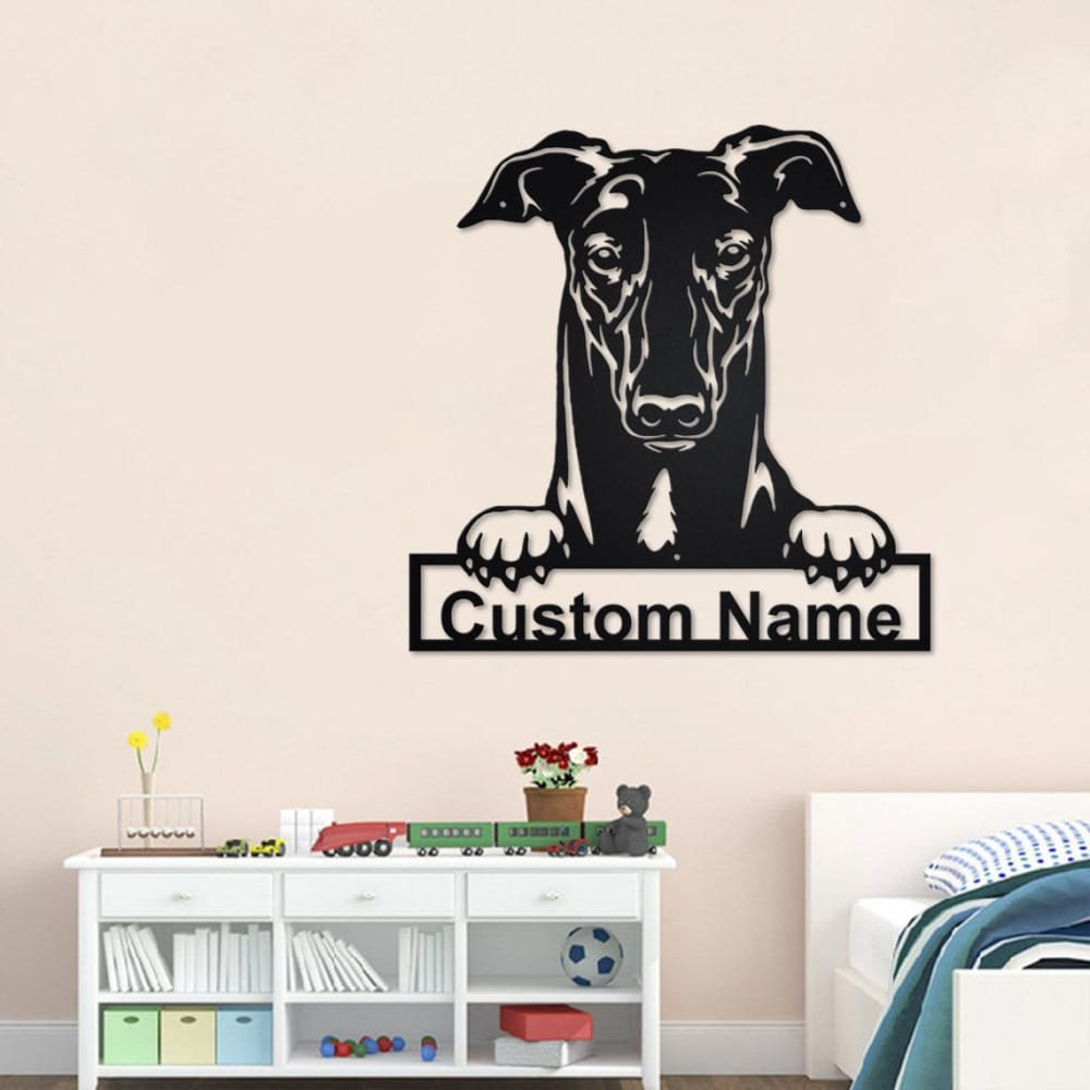 Personalized Australian Hound Dog Cut Metal Sign, Dog Lover Metal Wall Art, Laser Cut Metal Signs Australian Hound