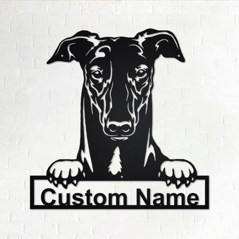 Personalized Australian Hound Dog Cut Metal Sign, Dog Lover Metal Wall Art, Laser Cut Metal Signs Australian Hound