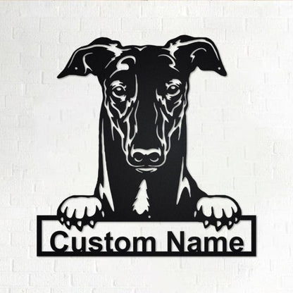 Personalized Australian Hound Dog Cut Metal Sign, Dog Lover Metal Wall Art, Laser Cut Metal Signs Australian Hound