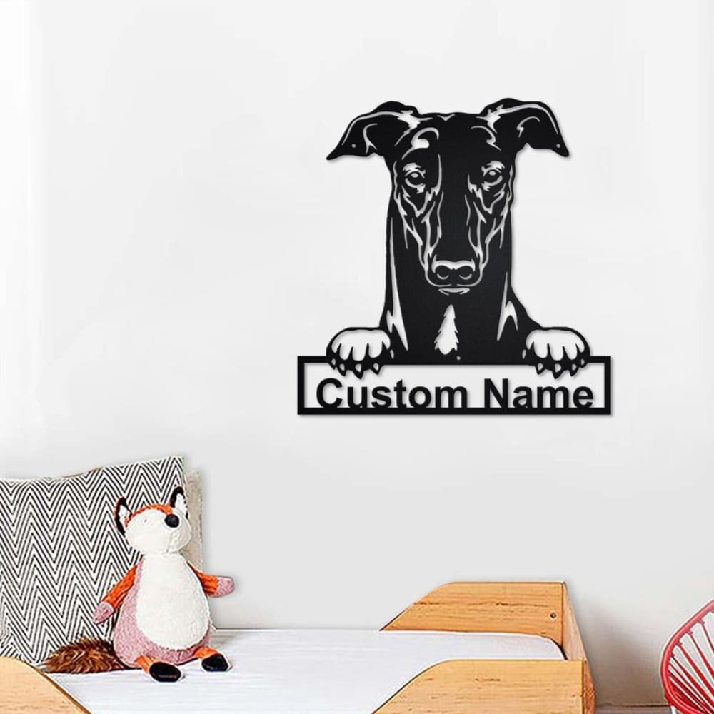 Personalized Australian Hound Dog Cut Metal Sign, Dog Lover Metal Wall Art, Laser Cut Metal Signs Australian Hound