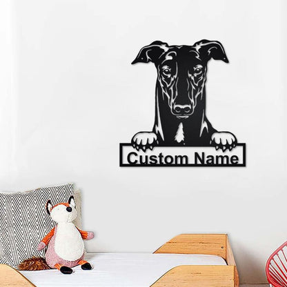 Personalized Australian Hound Dog Cut Metal Sign, Dog Lover Metal Wall Art, Laser Cut Metal Signs Australian Hound